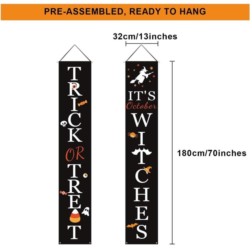 Trick or treat or it’s October witches door signs - Picture 4 of 6